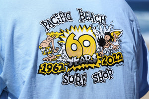 60 Year Anniversary PB Surf Shop S/S T-Shirt