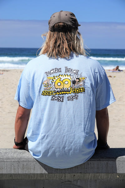 60 Year Anniversary PB Surf Shop S/S T-Shirt