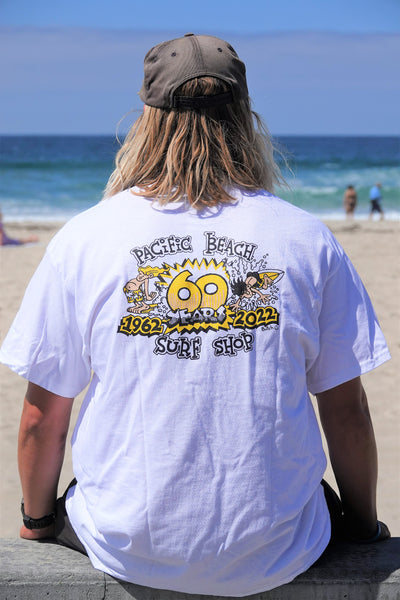 60 Year Anniversary PB Surf Shop S/S T-Shirt